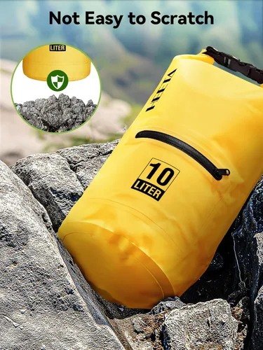 Miniatura 6 de HEETA - Bolsa impermeable con bolsillo frontal con cremallera para mujeres y hombres, 5 L/10 L/20 L/30 L/40 L, mochila de almacenamiento seca