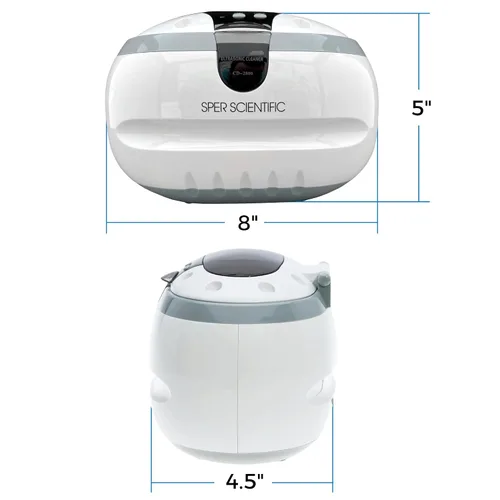 Miniatura 4 de Limpiador ultrasónico, limpiador de acero inoxidable para joyas, retenedor, plata esterlina, limpiador ultrasónico de joyas, capacidad de 20 onzas