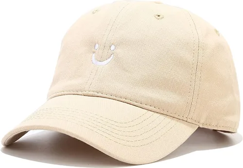 Miniatura 23 de Umeepar Gorra de béisbol con cara sonriente para mujeres y hombres, ajustable, de perfil bajo, de algodón, sin estructura, para papá
