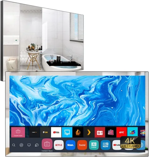 Miniatura 11 de Soulaca 22 pulgadas IP65 impermeable baño Smart Mirror TV webOS Smart TV con control de voz incorporado Wi-Fi Bluetooth ATSC DTV sintonizador ideal