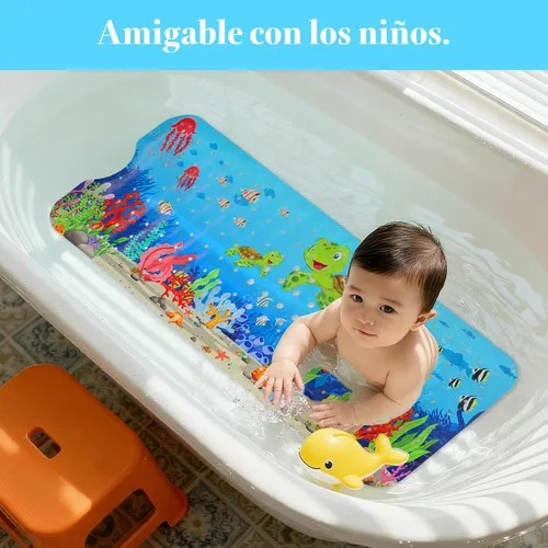 Miniatura 2 de Secopad Alfombra de Baño para Bañera Antideslizante, Lavable a Máquina, Alfombra Antideslizante de Ducha para Bañera de Bebé con Dibujos Animados