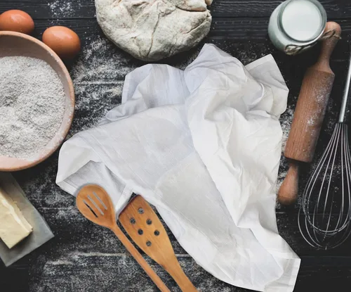 Miniatura 3 de Harina Sack - Toallas de cocina (blanco, paquete de 12) 100% algodón, servilletas de tela de 28 x 28 pulgadas, envoltura de pan, estopa, paños