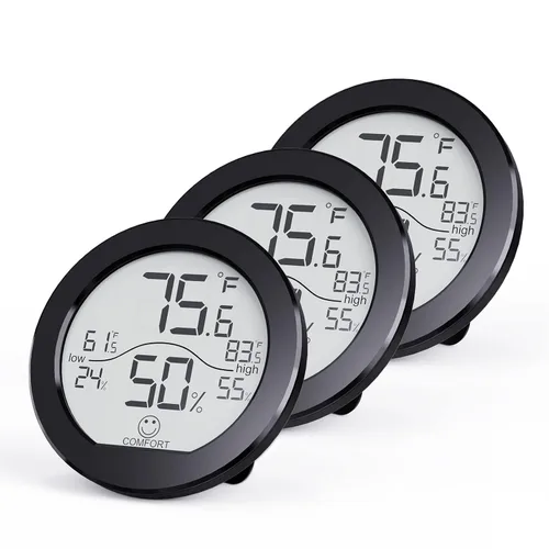 Miniatura 11 de SECRUI Higrómetro Termómetro para Temperatura de Habitación Medidor de Humedad Termómetro Interior Calibración de Precisión Sensor de Temperatura