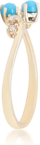 Miniatura 2 de Gin & Grace Anillo de oro amarillo de 10 quilates con diamantes para mujer
