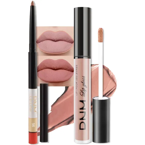 Miniatura 9 de evpct 2 Piezas Lápiz Labial Líquido Verde Esmeralda con Brillo Glitter, Brillo Labial Tinte y Delineador de Labios Retráctil, Set de Maquillaje