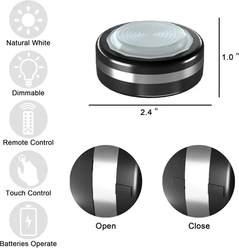 Miniatura 2 de Starxing Luces de disco con control remoto, temporizador regulable para iluminación debajo del gabinete, luces LED que funcionan