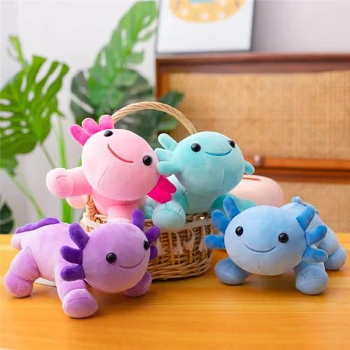 Miniatura 4 de Axolotl - Juguete de peluche, suave y lindo ajolote de 10.8 pulgadas, almohada de felpa de algodón de peluche Kawaii Salamandra Animal para niños