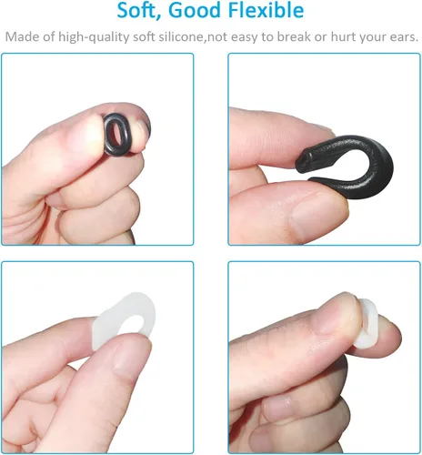 Miniatura 4 de 12 pares de agarraderas para las orejas Mcyye para gafas, retenedor antideslizante para gafas, gancho de silicona de alta calidad, evita que