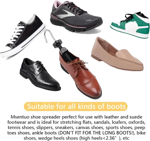 Miniatura 7 de Msentuo Estirador de zapatos, longitud y ancho ajustables para hombres y mujeres, ampliador de zapatos ajustable de 4 vías