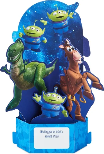 Miniatura 3 de Hallmark Paper Wonder - Tarjeta desplegable de Toy Story de Disney y Pixar para cumpleaños, primer día de escuela, felicitaciones.