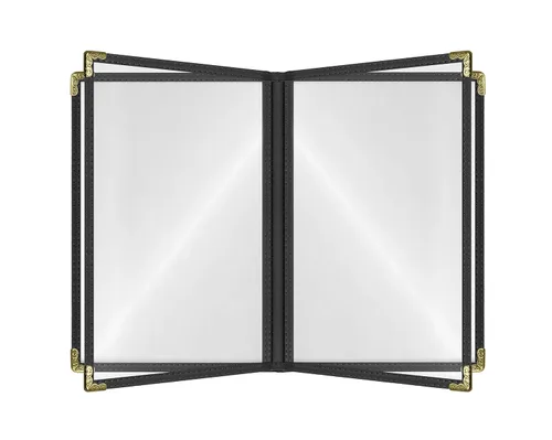 Miniatura 38 de Goodsmart - Fundas para menú de restaurante, paquete de 25 unidades, color negro, 2 vistas, soportes para menú de carga superior, cubiertas