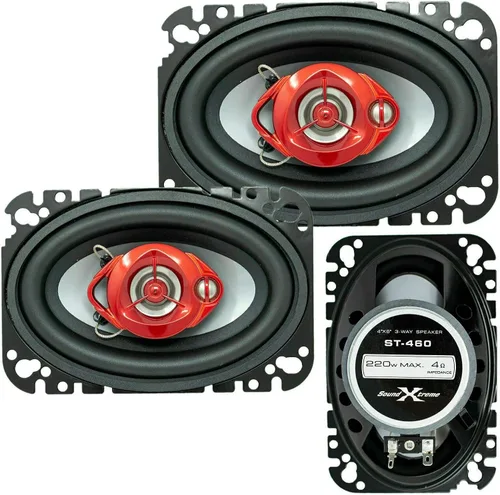 Miniatura 3 de Par de altavoces de audio coaxial para automóvil SoundXtreme de 6 pulgadas en 3 vías y 350 vatios con clasificación CEA (2 altavoces)