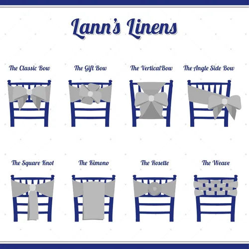 Miniatura 3 de Lann's Linens - 100 elegantes fundas de organza para silla de boda/fiesta Fajas/lazos - Cinta para atar en la parte trasera - Azul bebé