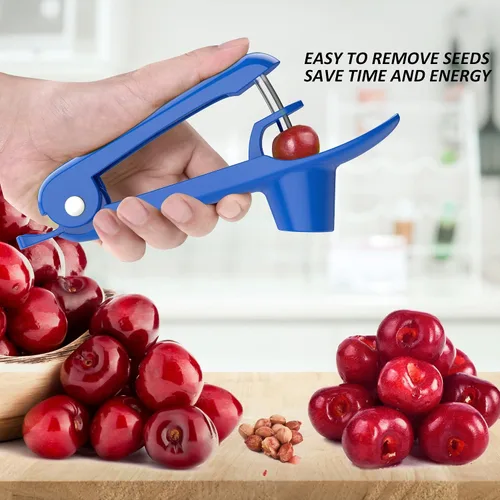 Miniatura 7 de Cherry Pitter - Ordekcity Herramienta de acero inoxidable para remover el carozo de las cerezas con diseño de empuje manual, ahorra tiempo y espacio