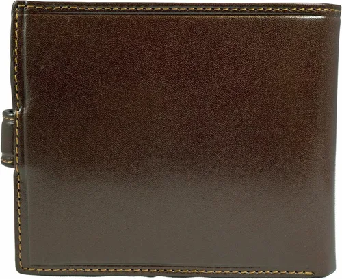 Miniatura 7 de Visconti Monza - Cartera italiana esmaltada de piel suave con 5 pliegues cuádruples, Marrón