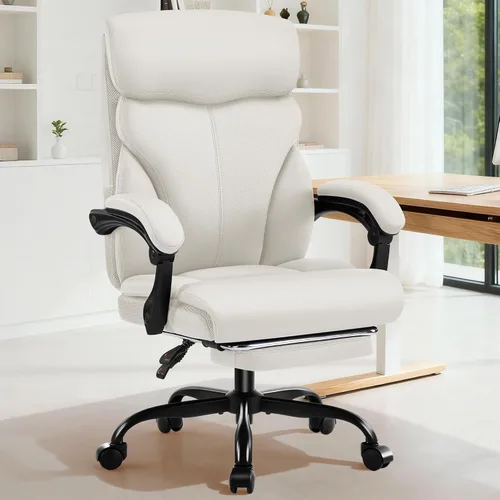 Miniatura 12 de AreShark Silla de oficina – Silla ejecutiva de escritorio cómoda transpirable con respaldo alto y soporte lumbar, silla ergonómica de cuero rodante