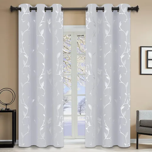 Miniatura 84 de BUHUA Cortinas Opacas de 63 Pulgadas de Largo, 2 Paneles con Aislamiento Térmico, Tratamiento de Ventana para Dormitorio, Cortinas Oscurecedoras