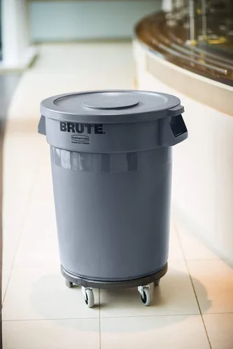 Miniatura 6 de Rubbermaid Commercial Products Brute Twist on/Off Carretilla Redonda, Negro, Para Usar con Bote de Basura BRUTE, Paquete de 2