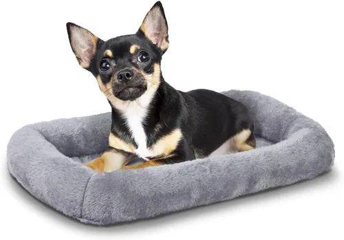 Miniatura 13 de Patas Lague Cama Bolster para Perros Extra Pequeños 16''x12'', Cama Sofá de Espuma Suave y Cálida para Mascotas, Alfombrilla para Jaula de Gris