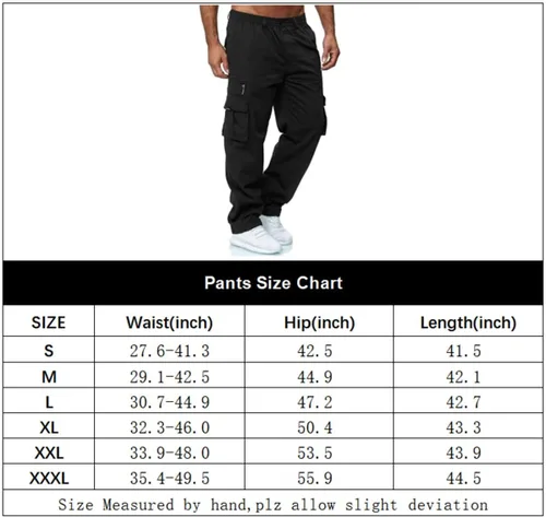 Miniatura 7 de THWEI Pantalones cargo para hombre, estilo casual, de algodón, con múltiples bolsillos, para senderismo, trabajo