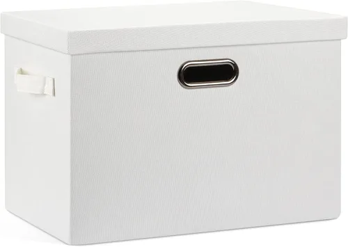 Miniatura 45 de Graciadeco Contenedores de almacenamiento plegables grandes de 17 pulgadas y 36 cuartos de galón con tapas, paquete de 3 cajas de almacenamiento