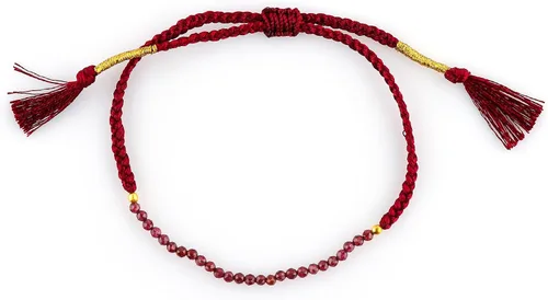 Thecraftman - Pulsera trenzada de cuentas naturales, cristales energéticos, regalo para ella, pulsera de protección de hilo trenzado de mano