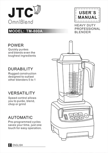 Miniatura 4 de OMNI V Blender 3 HP Heavy Duty Professional, multivelocidad, temporizador, 6 cuchillos