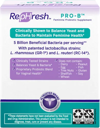 Miniatura 2 de RepHresh Suplemento probiótico Pro-B para mujeres, 30 cápsulas orales