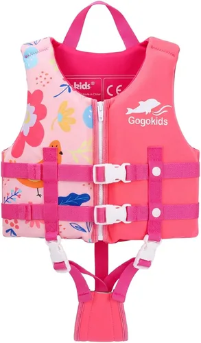 Gogokids Chaleco de natación para niños pequeños, chaleco de natación de alta calidad para niños de 30-40-50-60-70-80 libras, flotadores para niños