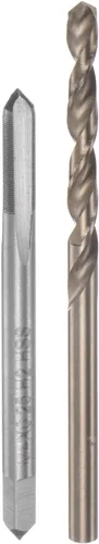Miniatura 11 de uxcell Juego de grifos y brocas, M12 x 1.25 H2 rectos, fresadora de roscas para máquina de flauta recta, 0.413 in de acero cobalto M35 de alta