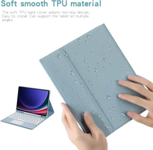 Miniatura 5 de Funda de teclado para Samsung Galaxy Tab A8 de 10.5 pulgadas 2022 - Trackpad multitáctil, funda desmontable con teclado inalámbrico para tableta