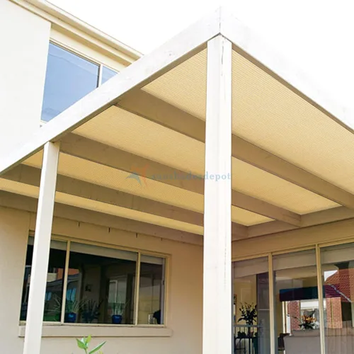 Miniatura 6 de TANG Rollo de tela para sombra solar, 8 x 50 pies, tela de sombra para jardín, color beige, malla de HDPE, cubierta de pérgola, toldo de repuesto