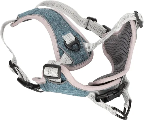 Miniatura 9 de Dog Vest Harness, Adjustable Reflective No Pull Chest Harness for Large Medium Dogs, Polyester Nylon Outdoor Walking Safety Strap (S)