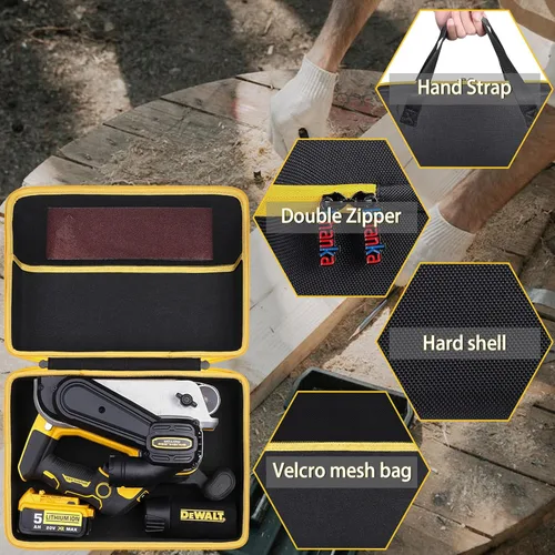 Miniatura 4 de khanka Reemplazo de carcasa rígida para lijadora de banda inalámbrica DEWALT 20V MAX* (DCW220B), solo funda.