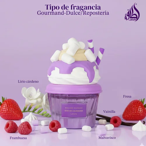 Miniatura 4 de Lattafa Mallow Madness Eau de Parfum de la Colección Give Me Gourmand, Fragancia Dulce Gourmand, Malvavisco y Vainilla, en Spray, 75 ml, de Larga