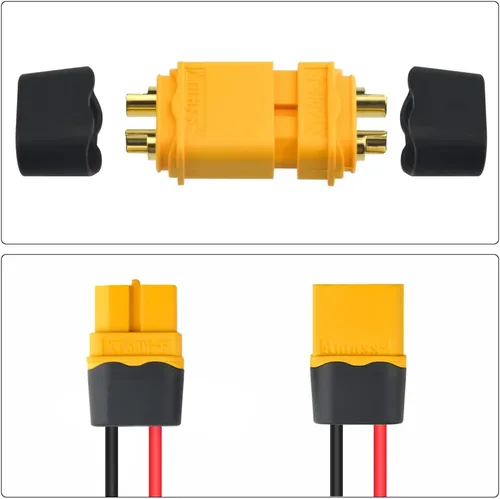 Miniatura 3 de 20 unidades (10 pares) XT60H bala hembra macho conectores con funda de protección de cable para batería DIY RC coche impresora 3D