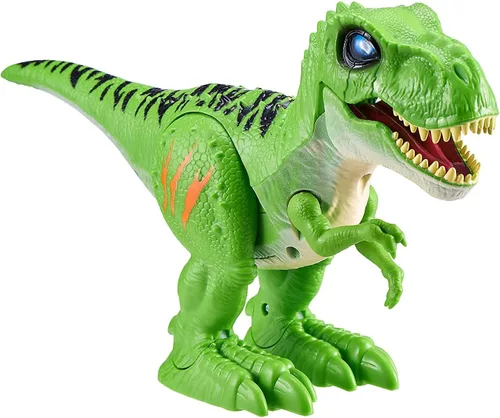 Robo Alive Atacante T-Rex Verde - Juguete robótico con batería por Zuru, juguete de dinosaurio, regalo de cumpleaños para niños de 3 años en adelante
