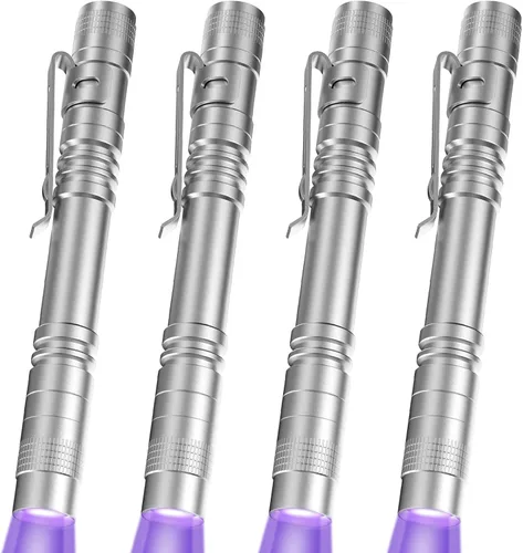 Miniatura 9 de COSOOS Linterna de luz negra UV, 395 nm mini luz de bolígrafo con clip, linterna ultravioleta impermeable para fugas, orina de mascotas, escorpión