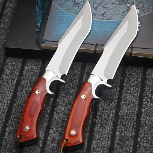 Miniatura 7 de WPKOPYA WZD-006 Cuchillo de caza fijo con cuchillo táctico de vaina, adecuado para caza en la selva, senderismo, pesca, rescate y autodefensa, EDC