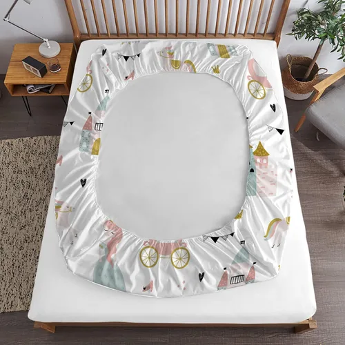 Miniatura 17 de MUSOLEI Sábana bajera ajustable de hongos, ropa de cama de hongos, decoración de hongos para niños, niños; juego de sábanas individuales; 1 sábana