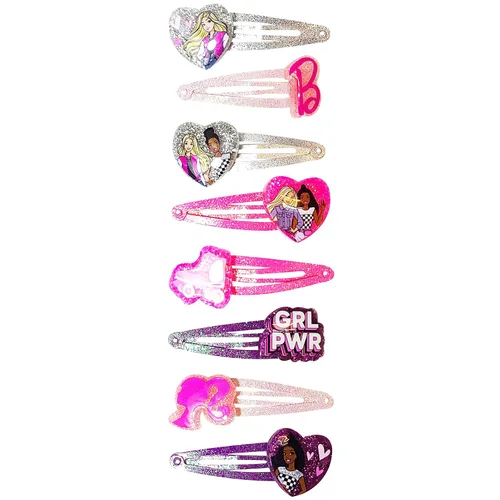 Miniatura 6 de LUV HER Clips de pelo Barbie para niñas, clips de presión, paquete de 8, multicolor, para edades 3+