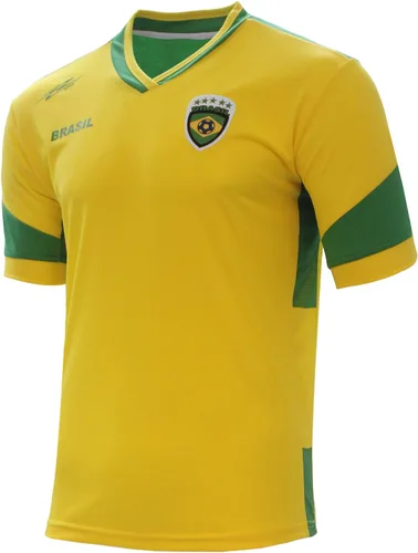 Miniatura 2 de ARZA Brasil New Jersey Fútbol AmarilloVerde 100% Poliéster