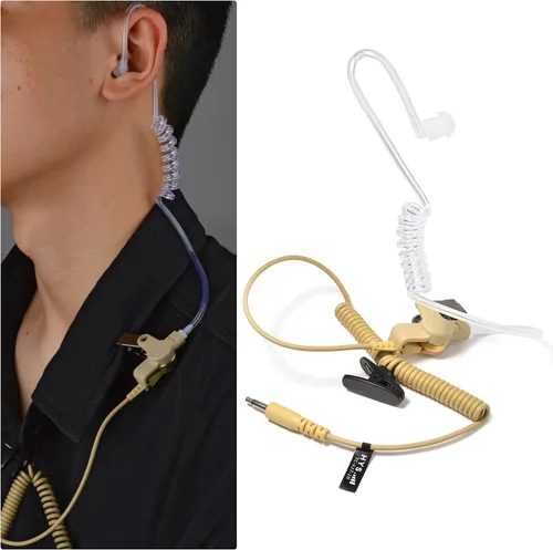 Miniatura 6 de HYS Vigilancia de 0.138 in solo escucha con tubo acústico, auriculares de tubo acústico de 1 cable para conector de audio de 0.138 in, solo recibe
