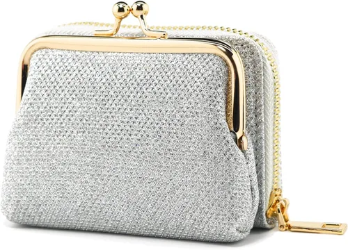Billetera 2 en 1, tarjetero con monedero Cion, cartera AirTag para mujer, bonita bolsa para rejilla con funda de bloqueo, diseño minimalista con