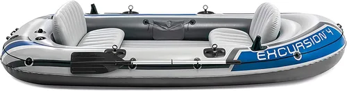 Miniatura 8 de Intex Excursion 4, 4-person Inflatable Boat Set con remos de aluminio y bomba de aire de alta (último modelo)