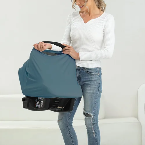 Miniatura 2 de Funda de asiento de automóvil transpirable para bebés – Funda de lactancia de rayón suave multiusos para lactancia materna, toldo de asiento