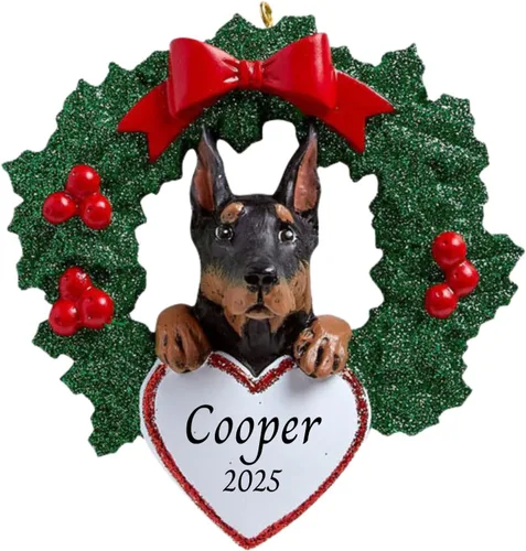 Miniatura 16 de Adornos personalizados para árbol de Navidad 2025 para mascotas, Chihuahua con corona, recuerdo para los amantes de los perros de los cachorros