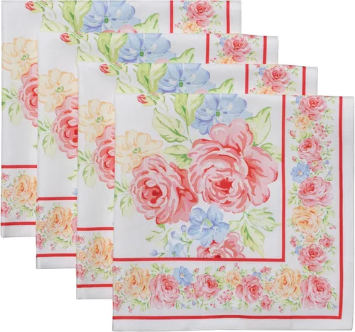 Miniatura 153 de Maison d' Hermine Happy Florals - Juego de 4 servilletas 100% algodón suave y cómodo perfectas para cenas familiares, bodas, fiestas de cóctel, 063