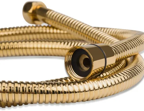 Miniatura 6 de gotonovo Manguera de ducha de 59 pulgadas para baño, extra larga, de acero inoxidable SUS304, manguera de ducha de mano con inserto de latón y Oro