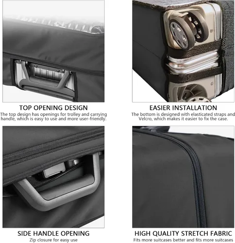 Miniatura 5 de Linpr Funda transparente para maleta, no requiere desmontaje, protectores de cubierta de equipaje, envoltura impermeable para maleta de viaje